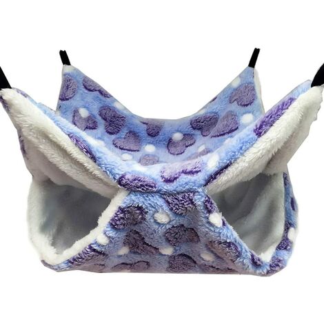 Hamac pour cage de petit animal domestique - Pour chinchilla, hamaster, écureuils, autres petits animaux, 34 x 34 cm (L x l) (violet)