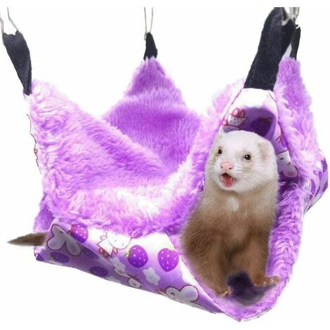 Hamac pour cage pour animaux de compagnie, planeur en sucre, hamac pour furets, cochons d'Inde, accessoires de cage, literie pour hamster, petit lit douillet pour chinchillas, perroquets, écureuils, r