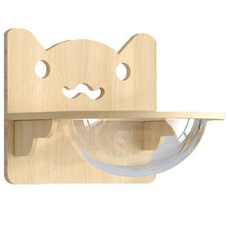 Hamac pour chat avec structure d'escalade, petit cadre d'escalade en bois massif pour chat ---