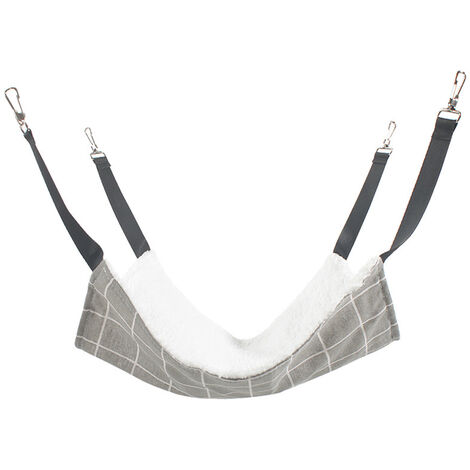 Hamac pour chat, hamac respirant pour cage pour animal domestique avec sangles réglables et crochets en métal, lit hamac suspendu double face pour chat, furet, chiot, autres petits animaux