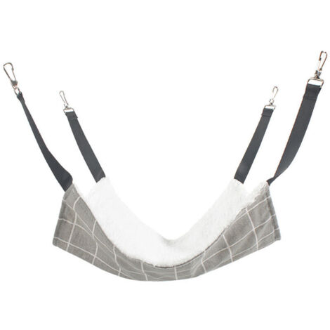 Hamac Pour Chat, Hamac Respirant Pour Cage Pour Animal Domestique Avec Sangles Réglables Et Crochets En Métal, Lit Hamac Suspendu Double Face Pour Chat, Furet, Chiot, Autres Petits Animaux