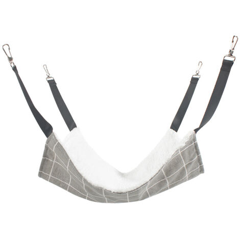 Hamac pour chat, hamac respirant pour cage pour animal domestique avec sangles réglables et crochets en métal, lit hamac suspendu double face pour chat, furet, chiot, autres petits animaux