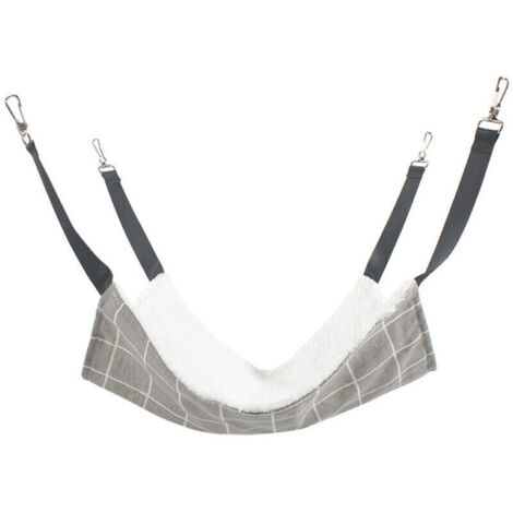 Hamac Pour Chat, Hamac Respirant Pour Cage Pour Animal Domestique Avec Sangles Réglables Et Crochets En Métal, Lit Hamac Suspendu Double Face Pour Chat, Furet, Chiot, Autres Petits Animaux