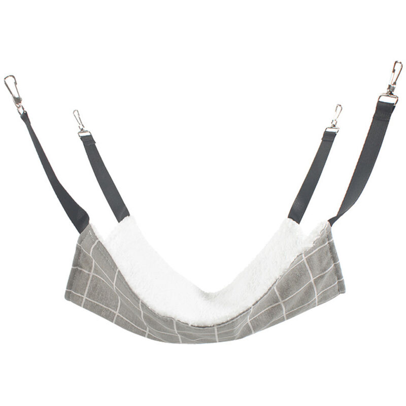 Jormftte - Hamac pour chat, hamac respirant pour cage pour animal domestique avec sangles réglables et crochets en métal, lit hamac suspendu double