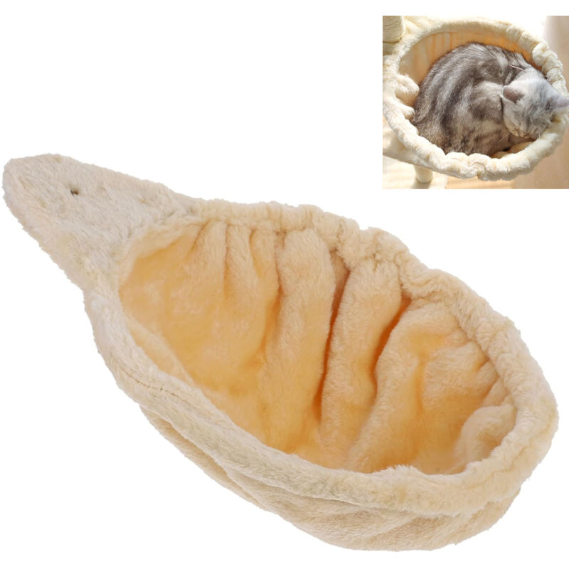 Hamac pour chat, panier pour chat, grand arbre à chat en forme de cuillère, doux, résistant aux rayures, pièces de rechange lavables, facile à