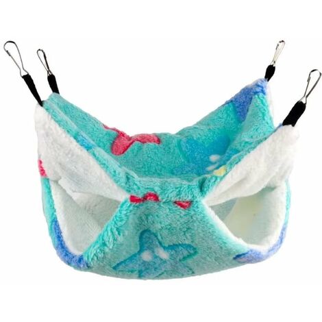Hamac pour petit animal de compagnie, hamac pour chinchilla, écureuils, autres petits animaux, 34 x 34 cm (L x l)(vert）,SEMAket