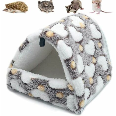 Hamac pour Petit Animal hamac pour Petits Animaux Maison chaleureuse pour Lapin Hamster Chinchilla Cochon d'Inde Marron M