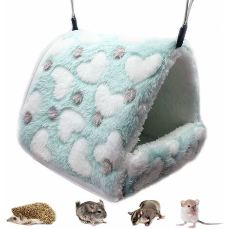 Hamac pour Petit Animal hamac pour Petits Animaux Maison chaleureuse pour Lapin Hamster Chinchilla Cochon d'Inde Vert L