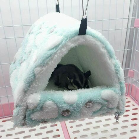 Hamac pour Petit Animal hamac pour Petits Animaux Maison chaleureuse pour Lapin Hamster Chinchilla Cochon d'Inde Vert L