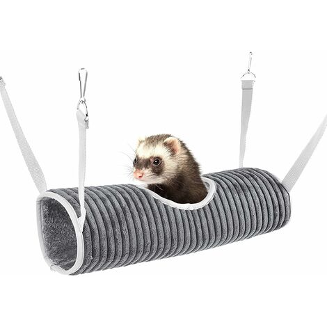 Hamac pour Petits Animaux Lit Tunnel pour Cochon d'Inde Tunnel de Suspension pour Hamster Lit Hamac Furet Lit Suspendu pour Rats Jouets pour Tunnel et Tube pour Animaux de Compagnie Tunnel de Cachette