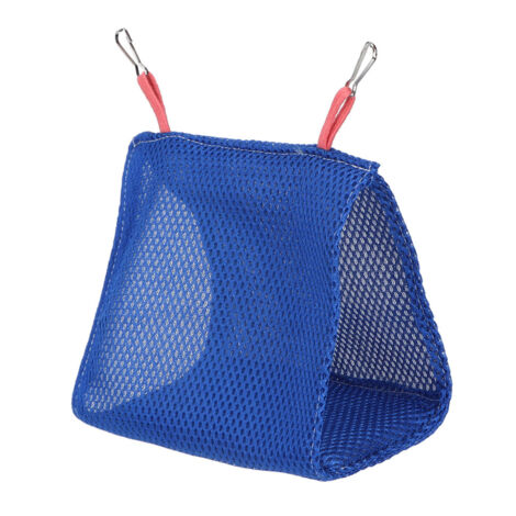Hamac Respirant en Maille pour Oiseaux et Perroquets - Nid Douillet Maison pour Hamster (Bleu)