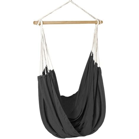 Hamac siège suspendu avec toile gris anthracite