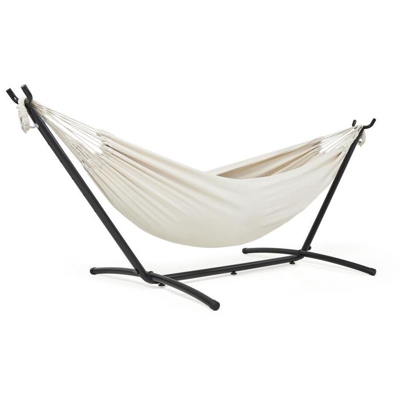 Hamac sur pied avec support double extérieur avec sac de transport portable pour balcons terrasses rouge Mondeer