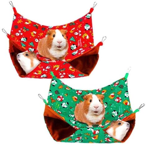Hamac suspendu double couche respirant et confortable pour petits animaux de compagnie, notamment hamsters.