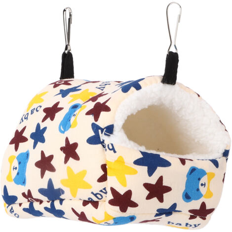 Hamac suspendu en coton pour petits animaux, hamster, chinchilla et autres petits animaux, idéal pour l'hiver. Lit suspendu chaud en coton pour hamster, chinchilla et autres petits animaux.
