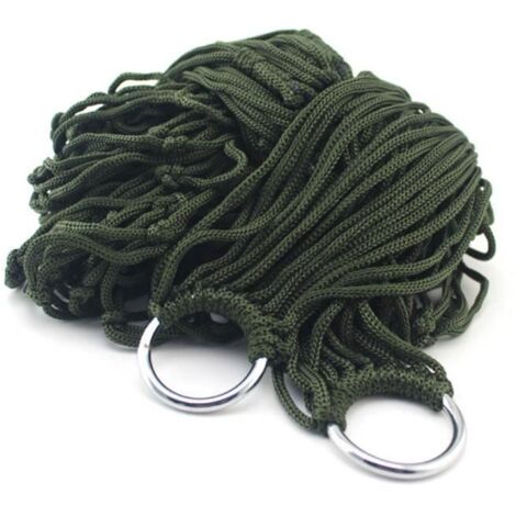Hamac suspendu en maille robuste, corde en nylon épais, siège balançoire portable pour voyage.