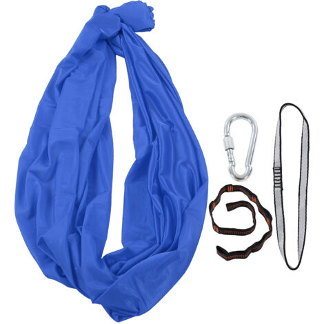 Hamac suspendu enfant - Loisir extérieur relaxant - Balançoire jeu bleu ciel - Parfait pour jardin et aire de jeux