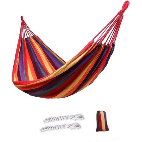 Hamac Suspendu- Hamac de camping de voyage, simple - Orange