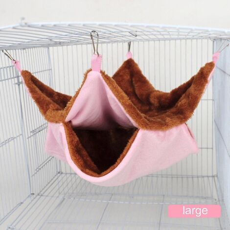Hamac suspendu pour animaux de compagnie, cage, nid, lit, maison pour furet, rat, écureuil, oiseau, hamster - Grand modèle