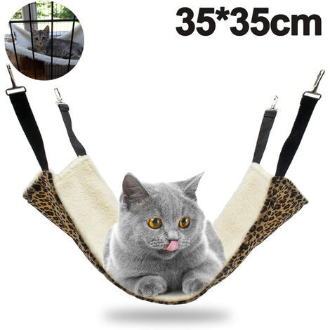 Hamac Suspendu Pour Chat, Hamac Pour Animal Domestique Pour Cage, Lit Réglable Pour Chat Deux Côtés Confortable/Étanche Pour Dormir Pour Chats, Petits Chiens, Lapins Ou Autres Petits Animaux.