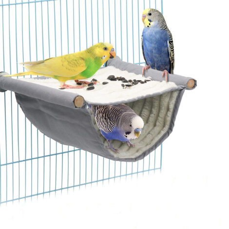 Hamac suspendu pour oiseaux et petits animaux, nid grotte chaud, blanc, grande taille