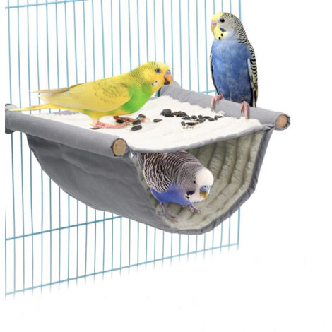 Hamac suspendu pour oiseaux et petits animaux, nid grotte chaud, blanc, grande taille