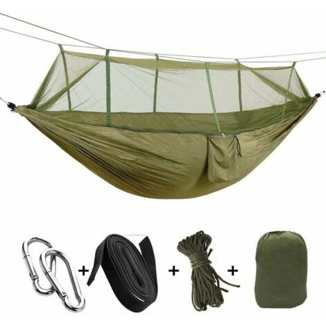 Hamaca con mosquitera, hamaca colgante con mosquitera, para dos personas, ultraligera, portátil, para camping, jardín, viajes