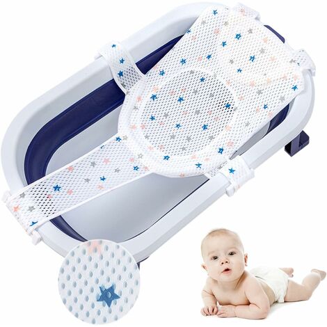 Soporte de baño portátil para bebé, cama antideslizante, cojín de esponja  de ducha infantil, alfombrilla de