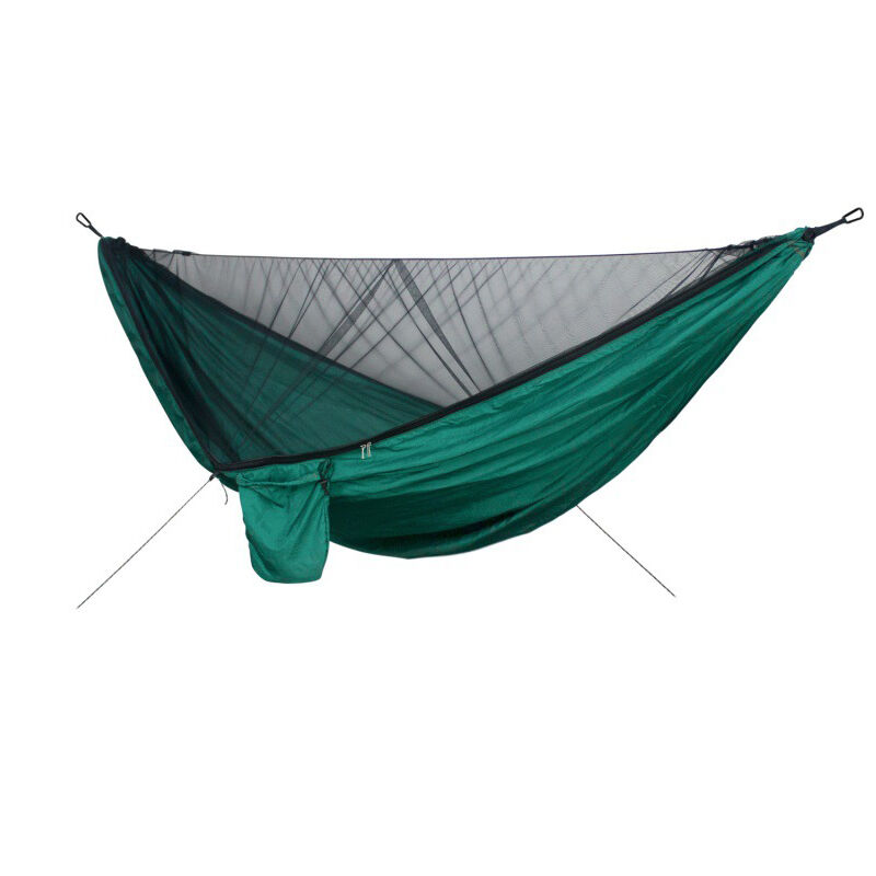 

Hamaca de camping con mosquitera | Capacidad de carga 300 KG, transpirable, portátil | Hamaca de nailon ultraligera para jardines interiores y