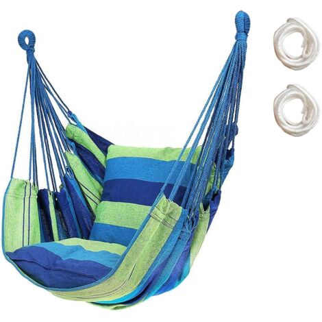 Hamaca de exterior premium: hamaca ligera e independiente para jardín y balcón. Accesorio ideal para acampar, para vacaciones, siestas y relajación (cojín no incluido).