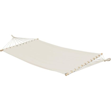 Hamaca de lona gruesa para acampar al aire libre, 200 x 100 cm, color blanco