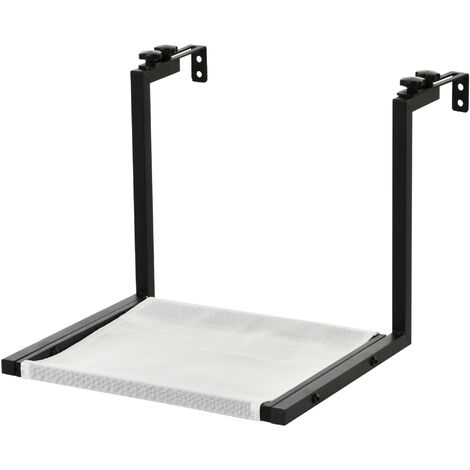 Hamaca de Pared para Gatos con Gancho Ajustable Cama Colgante de Tela Extraíble Marco de Acero para Radiador Protector de Chimenea 42,5x54x34 cm