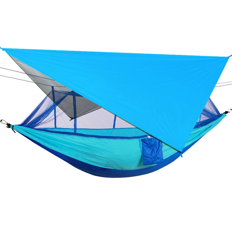 

Asupermall - Hamaca de red repelente de mosquitos con toldo impermeable para acampar al aire libre, viajes, senderismo, suministros para la playa, 7 #