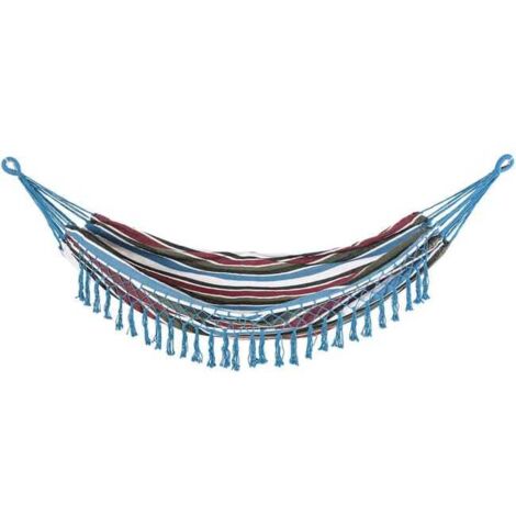 Hamaca de viaje portátil, hamaca estilo hippie chic, hamaca de lona con borlas, 200150cm, color