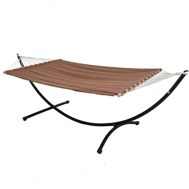 

Amanka - Hamaca Doble con Soporte 200x120 cm Estructura Metálica para Exteriore- Marco
