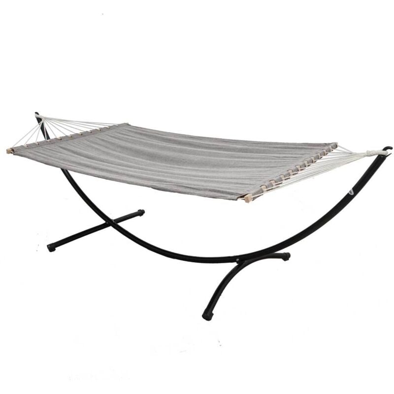 

Hamaca Doble con Soporte 200x120 cm Estructura Metálica para Exteriores Marco
