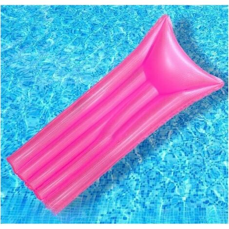 Hamaca hinchable, plegable y versátil, para la piscina, ideal para nadar en la playa y para actividades acuáticas, color rosa.