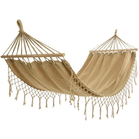 HAMACA LISA DE EXTERIOR 100x200cm COLOR BEIGE