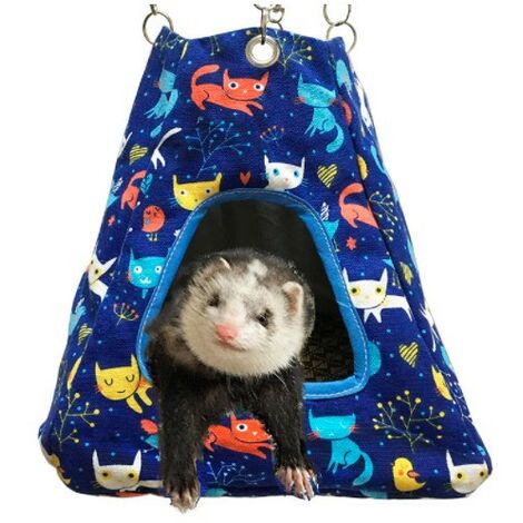 Hamaca para jaula de animales pequeños, cama de tienda de campaña para hámster, hamaca cálida para invierno, cama para dormir, cama para mascotas para hámster, conejillo de indias, chinchilla, ardilla