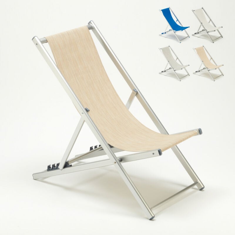 

Tumbona para playa y piscina Aluminio ergonómica Riccione | Beige