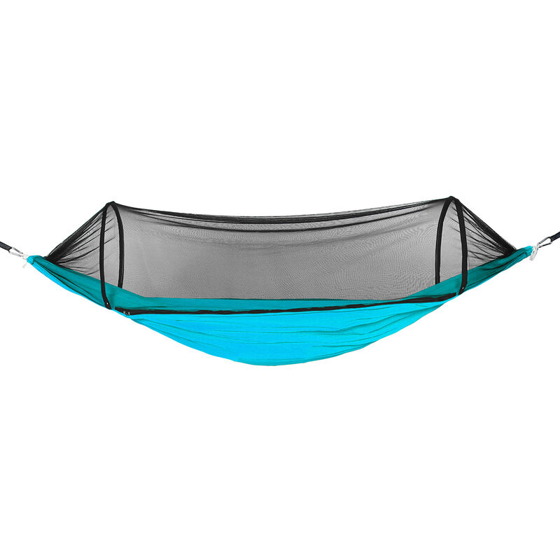 

Hamaca Automática con Mosquitera, Hamaca de Camping al Aire Libre 270x140cm Azul