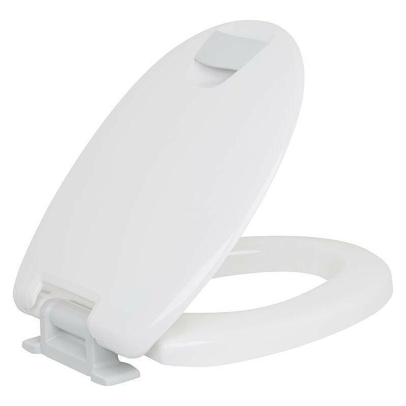Le Sanitaire - Abattant wc Hamberger Haromed hauteur d'assise 5cm poignée de support grise
