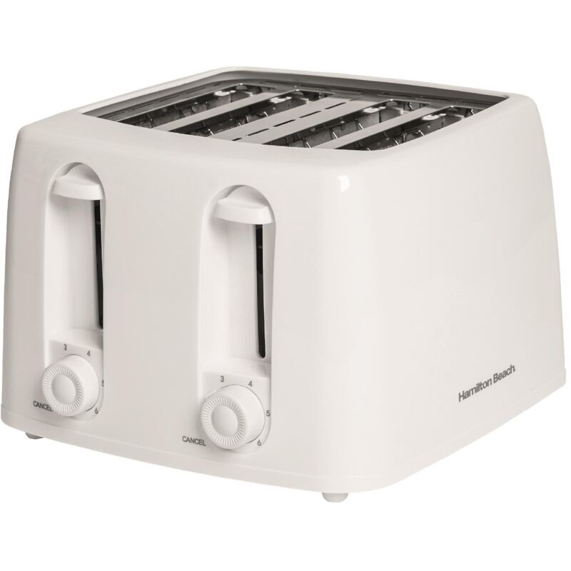 4 Slice Toaster Essentials White 1300W - Hamilton Beach