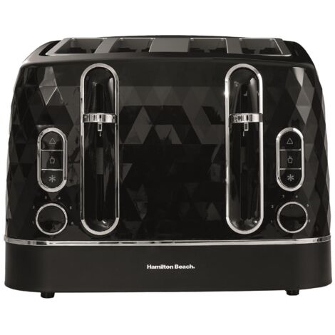 Hamilton Beach Diamond Toaster 4 Slice Black