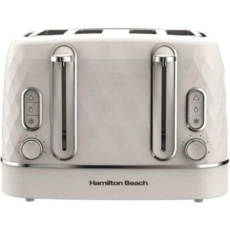 Hamilton Beach Diamond Toaster 4 Slice White