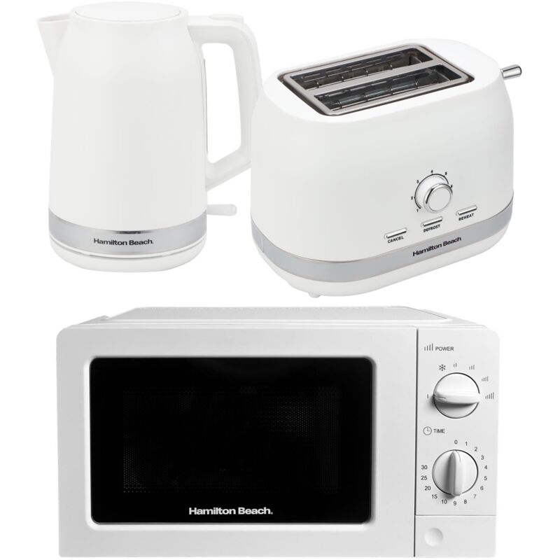 Hamilton Beach - Ella Kettle Toaster & Microwave Set White