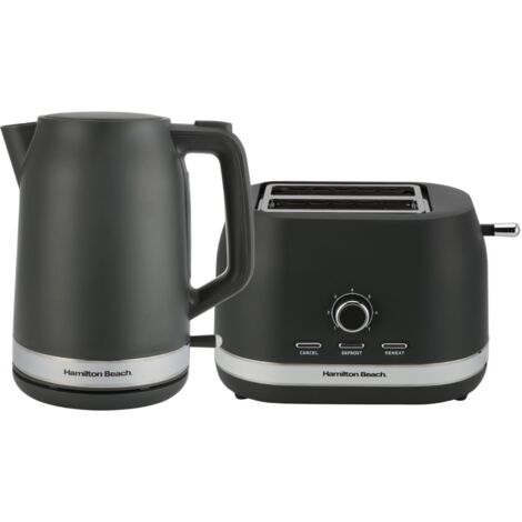 Hamilton Beach Ella Kettle & Toaster Set Charcoal