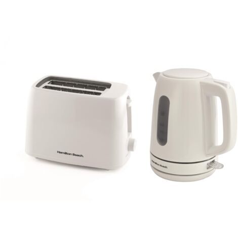 Hamilton Beach Kettle & Toaster Set 1L Rise Collection White