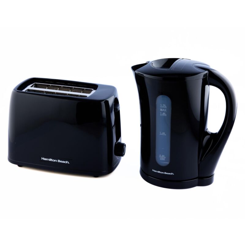 Hamilton Beach - Kettle & Toaster Set Essentials Collection Black