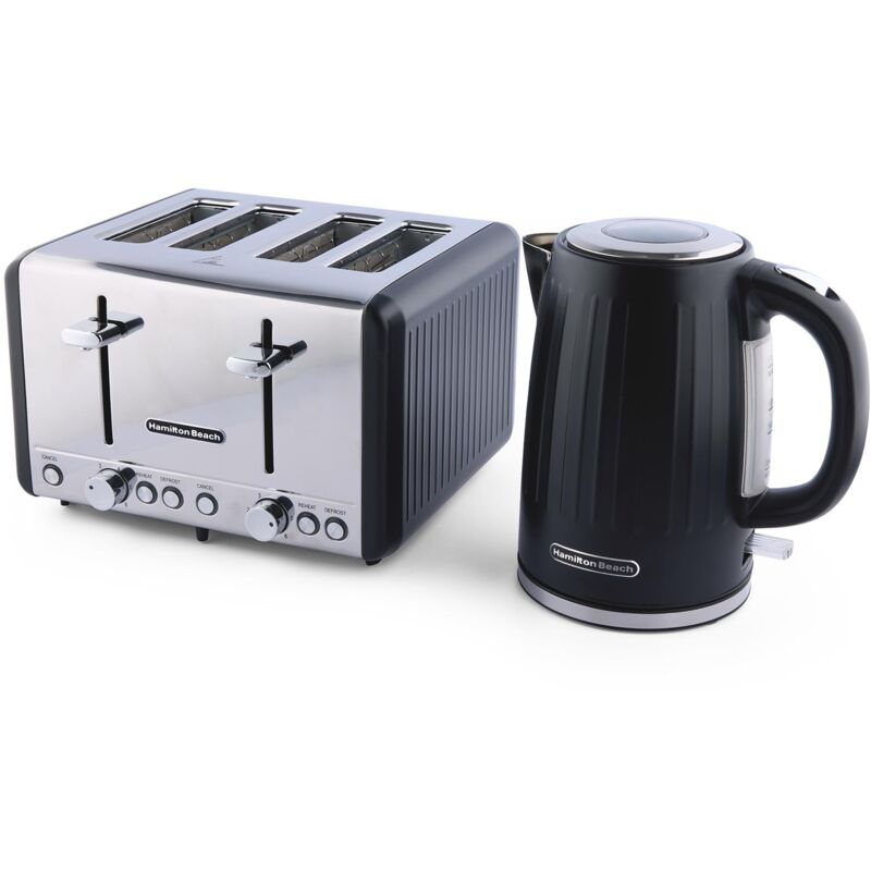 HAMILTON BEACH Harmony Breakfast Jug Kettle & 4-Slice Toaster Bundle - Espresso